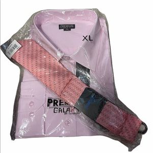 NWT GALAXY BY HARVIC LONGSLEEVE POLO SHIRT PINK XL